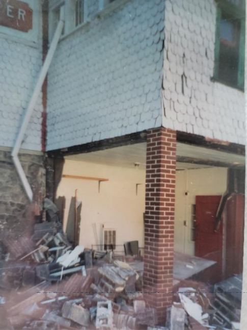 This was the ladies’ locker and single shower. It was unheated and was situated at what is now the main entry.